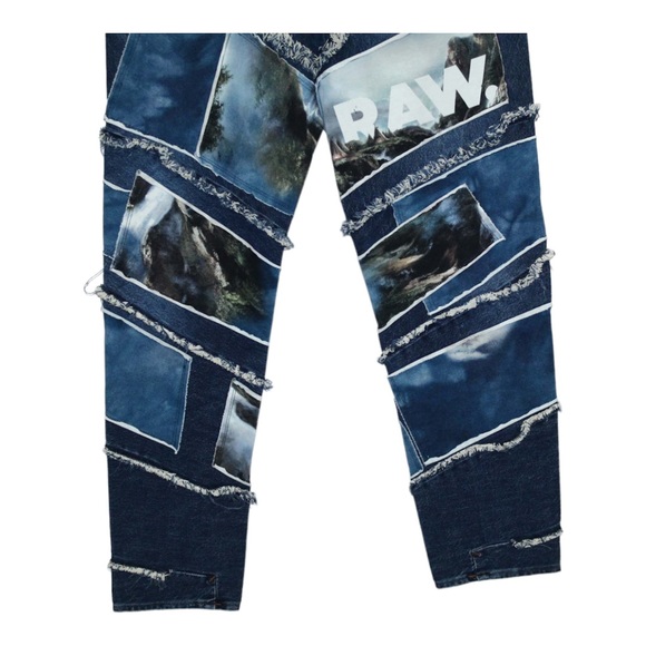 Jaden Smith + G-star spiraq rftp patches water 3D slim jeans W 28 L 32 - Picture 9 of 14